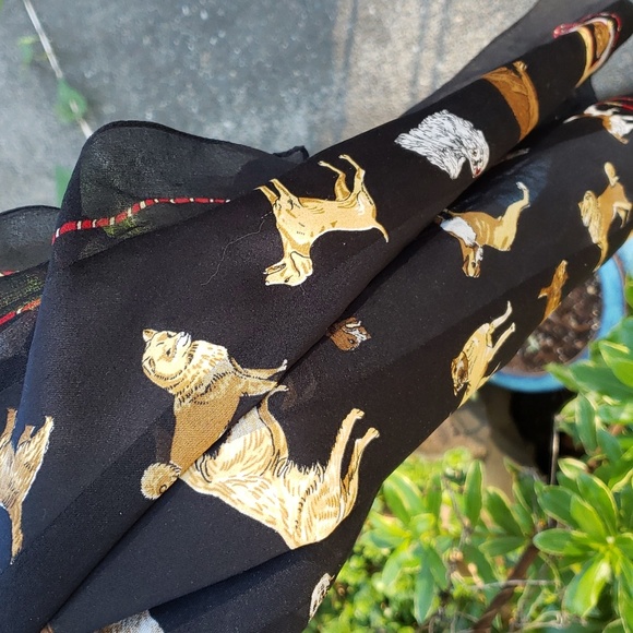 CEJON 100% Printed Silk Scarf Vintage 60" X 12 " EUC - Picture 3 of 7